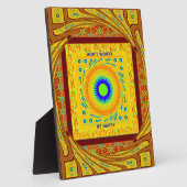 Mystieke Afrikaanse Oogmuur Kunst: Een Cyaan Gaze Fotoplaat (Zijkant)