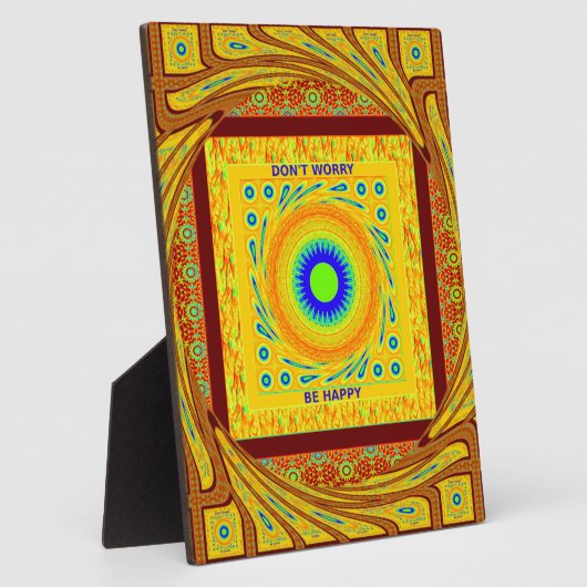 Mystieke Afrikaanse Oogmuur Kunst: Een Cyaan Gaze Fotoplaat (Zijkant)