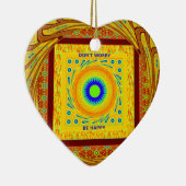 Mystieke Afrikaanse Oogmuur Kunst: Een Cyaan Gaze Keramisch Ornament (Rechts)