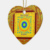 Mystieke Afrikaanse Oogmuur Kunst: Een Cyaan Gaze Keramisch Ornament (Links)