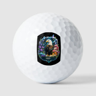 Mystieke Amerikaanse Zeearend Fantasie Bloem Golfb Golfballen