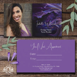 Mystieke Amethist Hemelse Reiki Meditatie Yoga Afsprakenkaartje