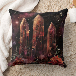 Mystieke Amethyst Kristal Bloem Galaxy Kunst (10) Kussen