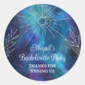 Mystieke Aquarel Bachelorette Feestje Ronde Sticker (Voorkant)