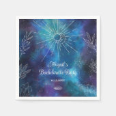 Mystieke Aquarel Jubileumfeest voor de Bruid Servet (Voorkant)