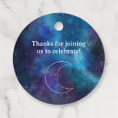 Mystieke Aquarel Juffrouwenfeest Bedankjes Labels (Achterkant)