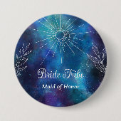 Mystieke Aquarel Juffrouwenfeest Ronde Button 7,6 Cm (Voorkant)