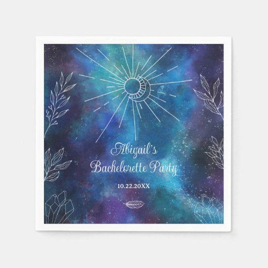 Mystieke Aquarel Juffrouwenfeest Servet (Voorkant)