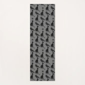 Mystieke Astrologie Black Cat Raven Stars Yogamat (Voorkant)