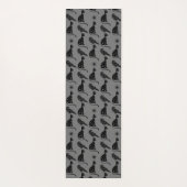 Mystieke Astrologie Black Cat Raven Stars Yogamat (Achterkant)