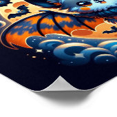 Mystieke Bat Guardian: Halloween Art Print Poster (Hoek)