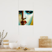 Mystieke Beauty Gouden Godin Poster (Keuken)