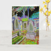 Mystieke Begraafplaats- Blanco Kaart (Gele Bloem)