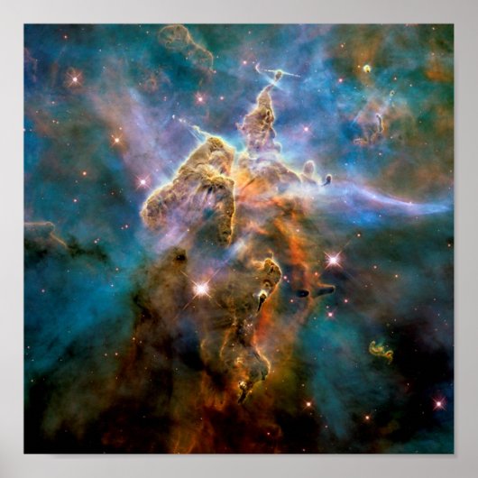 Mystieke berg Carinanevel Hubble-ruimtest foto Poster (Voorkant)