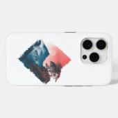 Mystieke Berg Dieprode Maan Zen Kunst Case-Mate iPhone Case (Achterkant (horizontaal))