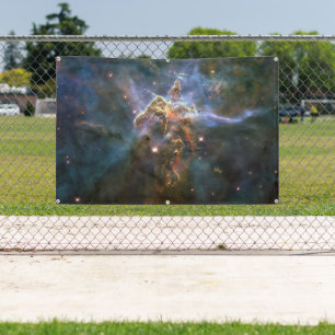 Mystieke Berg in Carina Nevel Hubble Space Spandoek
