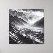 Mystieke bergrails: de Odyssey van een stoomtrein Canvas Afdruk (Voorkant)