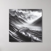 Mystieke bergrails: de Odyssey van een stoomtrein Canvas Afdruk (Voorkant)