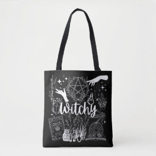 Mystieke Betovering: Witchy Design Delight Tote Bag