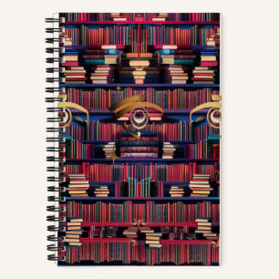 Mystieke bibliotheek ogen spiraal notebook - Surre Notitieboek
