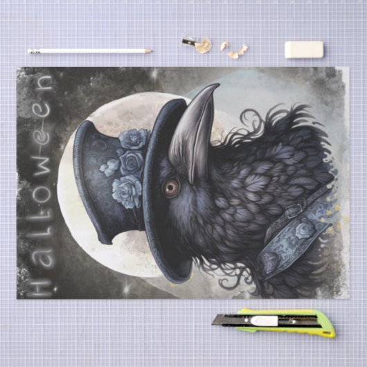 Mystieke Black Raven Tissuepapier (Craft)