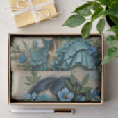 Mystieke blauwe dromer met kantmasker | lente tissuepapier (Geschenk)