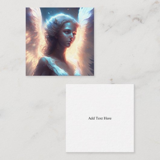 Mystieke Blauwe Eyed Engel Informatiekaartje (Voorkant / Achterkant)