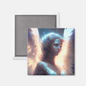 Mystieke Blauwe Eyed Engel Magneet (Voorkant / Achterkant)