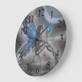Mystieke Blauwe Fee Fantasie Kunst Grote Klok (Hoek)