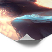 Mystieke Blauwe Ogen Engel Poster (Hoek)