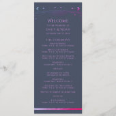 Mystieke Blauwe Paarse Zon Maan Astronomie Ruimte Programmakaart (Voorkant)