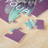 Mystieke Blauwe Uil van Licht Legpuzzel (Zijkant)