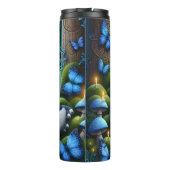 Mystieke blauwe vos in het bos thermosbeker (Achterkant)