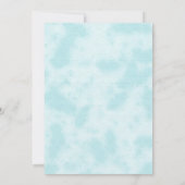 Mystieke Blauwe & Zilveren Waterverf Halve Maan Kaart (Achterkant)