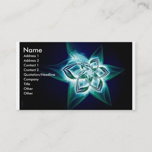 mystieke bloem visitekaartje (Voorkant)