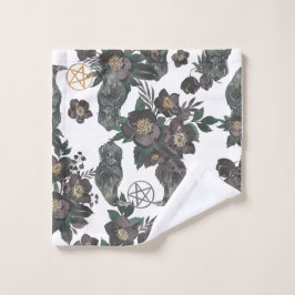 Mystieke Bloemen & Pentagram Badhanddoek Set Bad Handdoek