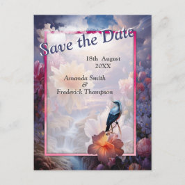 Mystieke bloemen van het bovennatuurlijke rijk aankondigingskaart