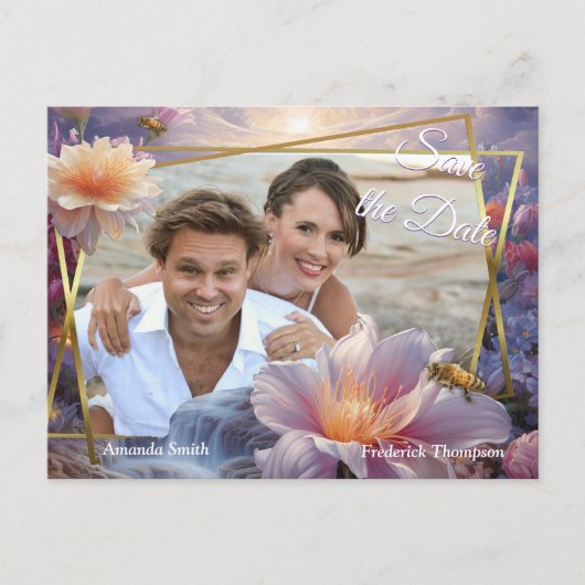 Mystieke bloemen van het bovennatuurlijke rijk aankondigingskaart (Voorkant)