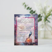 Mystieke bloemen van het bovennatuurlijke rijk aankondigingskaart (Staand voorkant)