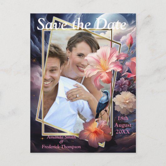 Mystieke bloemen van het bovennatuurlijke rijk aankondigingskaart (Voorkant)