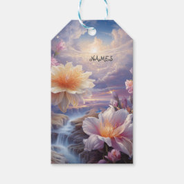 Mystieke bloemen van het bovennatuurlijke rijk cadeaulabel