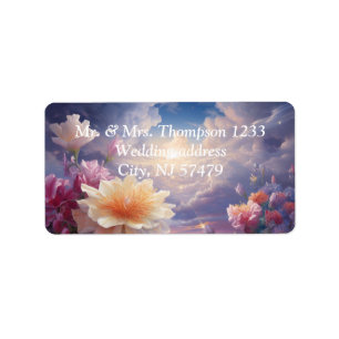 Mystieke bloemen van het bovennatuurlijke rijk etiket