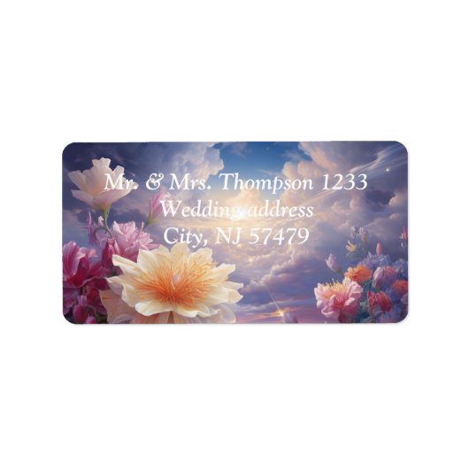 Mystieke bloemen van het bovennatuurlijke rijk etiket (Voorkant)