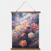 Mystieke bloemen van het bovennatuurlijke rijk hangend wandkleed (Voorkant 2)