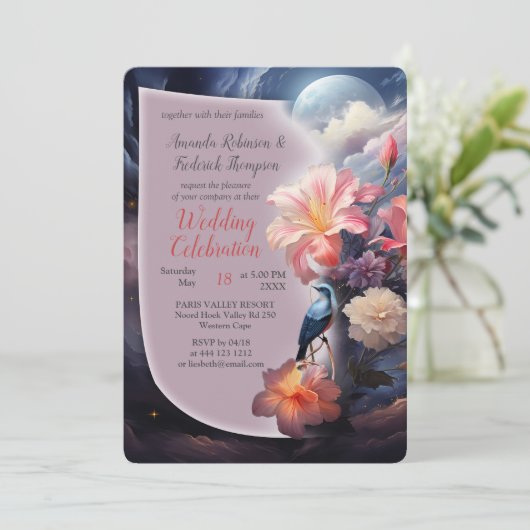 Mystieke bloemen van het bovennatuurlijke rijk kaart (Staand voorkant)