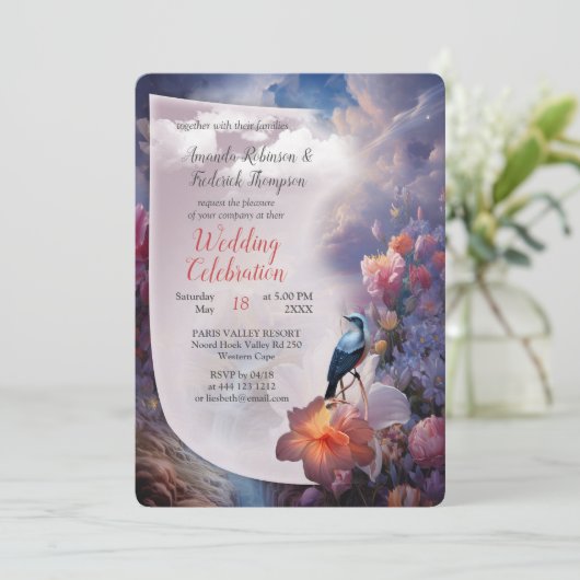 Mystieke bloemen van het bovennatuurlijke rijk kaart (Staand voorkant)