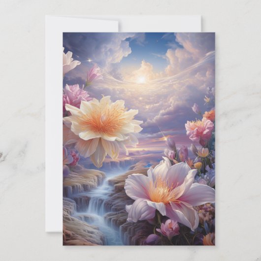 Mystieke Bloemen van het bovennatuurlijke rijk  Kaart (Achterkant)