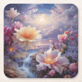 Mystieke bloemen van het bovennatuurlijke rijk kartonnen onderzetters (Voorkant)