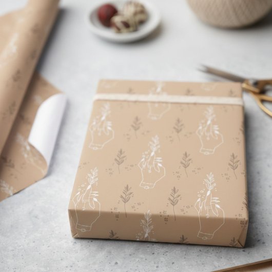 Mystieke Boheem Beige Cadeaupapier