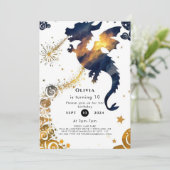 Mystieke Boho Dragon Verjaardag Kaart (Staand voorkant)